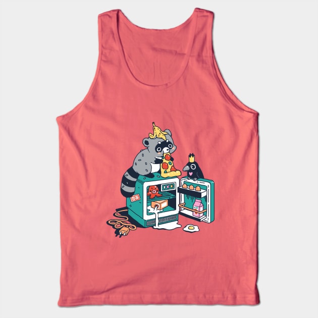 Raccoon and leftovers Tank Top by Freeminds